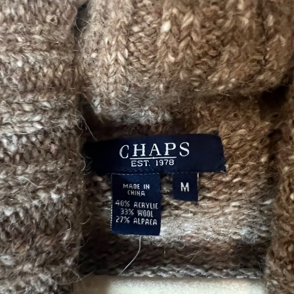 NWT Chaps Frontier Double Cream Southwest Alpaca Wool Cardigan - Picture 3 of 5